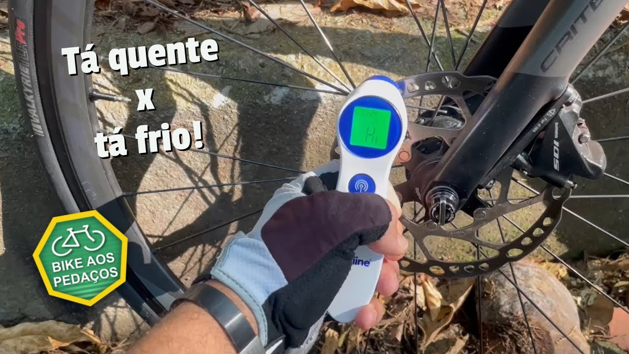 Medi a temperatura dos discos de freio comum x Ice Tech