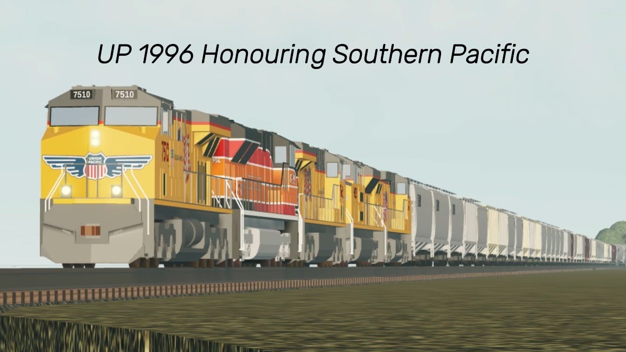 UP 7510 leads UP 1996 at the back while carrying hopper cars! | Southline District