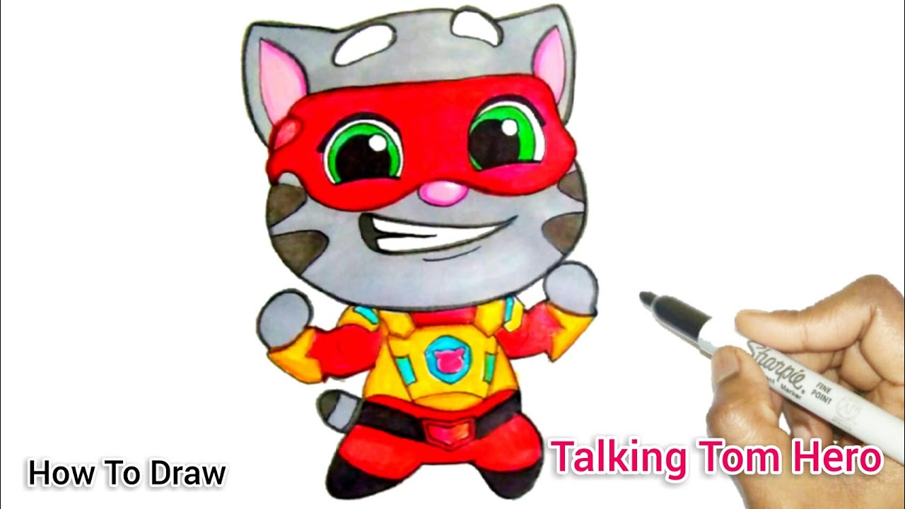 Talking Tom Heroes - Friendship is a Superpower | How To Draw Talking Tom From Talking Tom Heroes