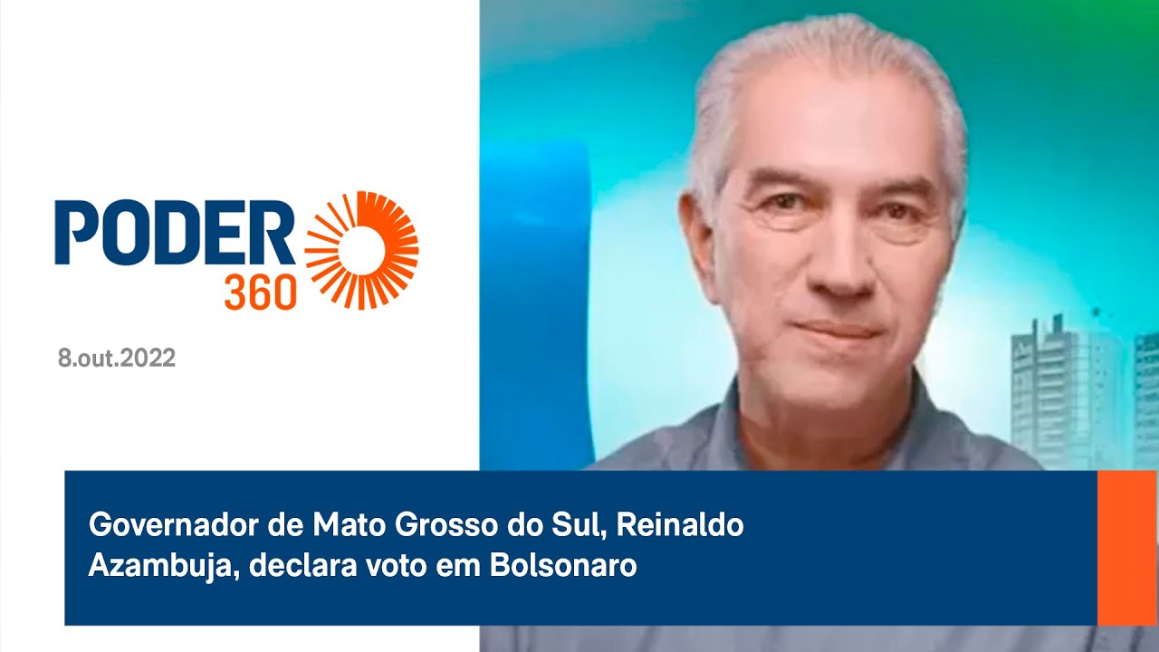 Governador de Mato Grosso do Sul, Reinaldo Azambuja, declara voto em Bolsonaro
