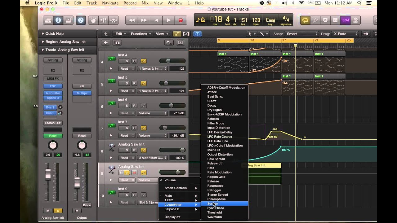 How to make white noise sweeps in Logic Pro X