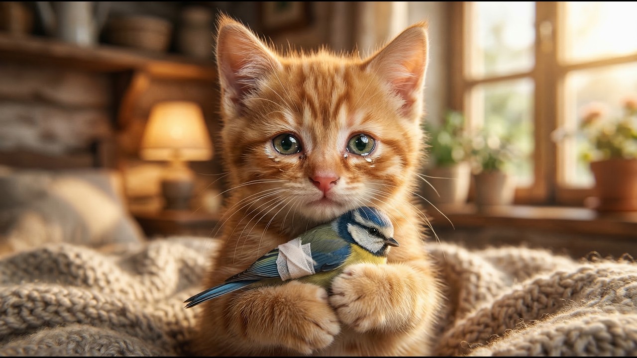 A Tiny Kitten Found a Hurt Bird in the Forest... What It Did Next Changed Everything 🥺🐱💔🐾
