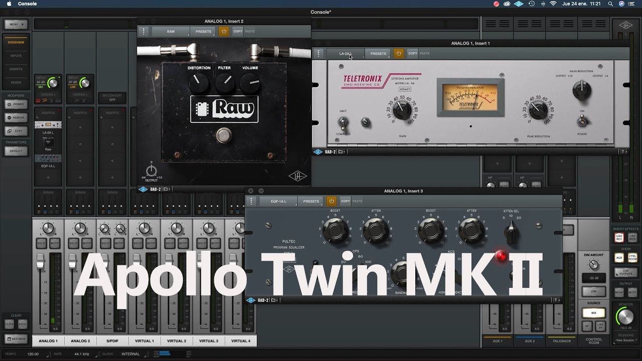 Console, plug-ins, work flow Apollo Twin MKII  EN ESPAÑOL