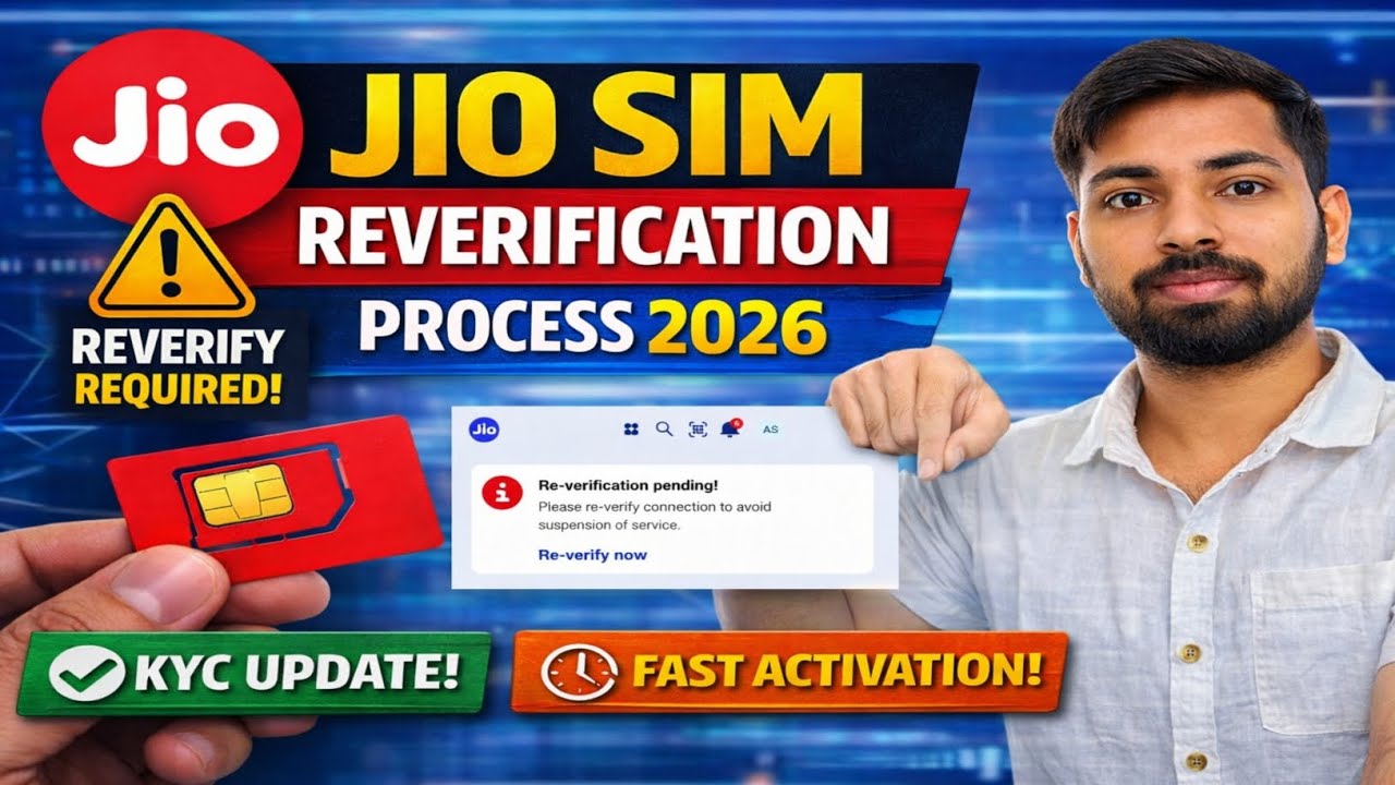 Jio Re-Verification Pending? Full Process 2026 | SIM KYC Update
