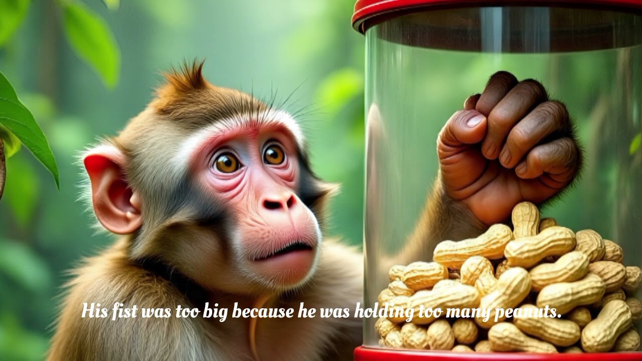 Greedy Monkey and the Jar of Peanuts #english #motivational #story 