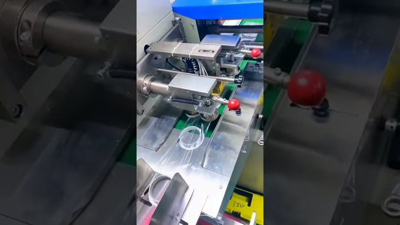 Light bulb cover shell ring flow pillow bag pouch packaging machine testing video