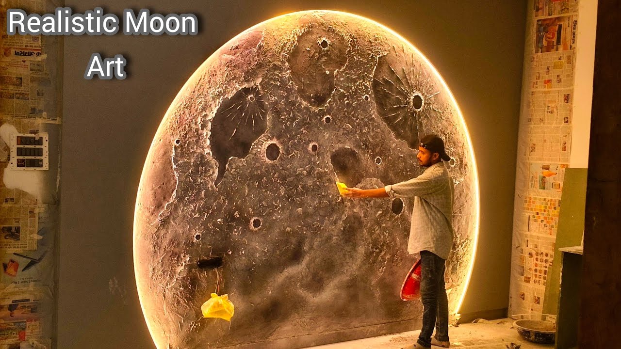 3D Moon Wall Art