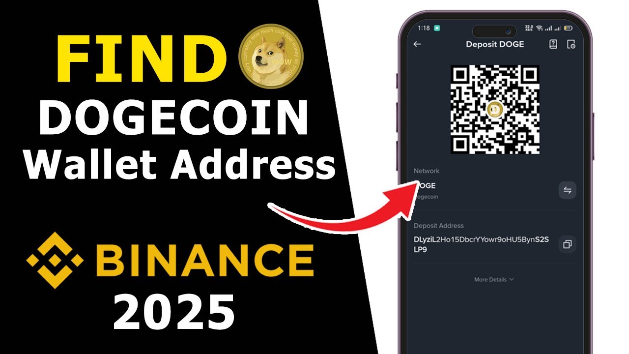 How to Find Dogecoin Wallet Address on Binance with QR Code | 2025 Step By Step