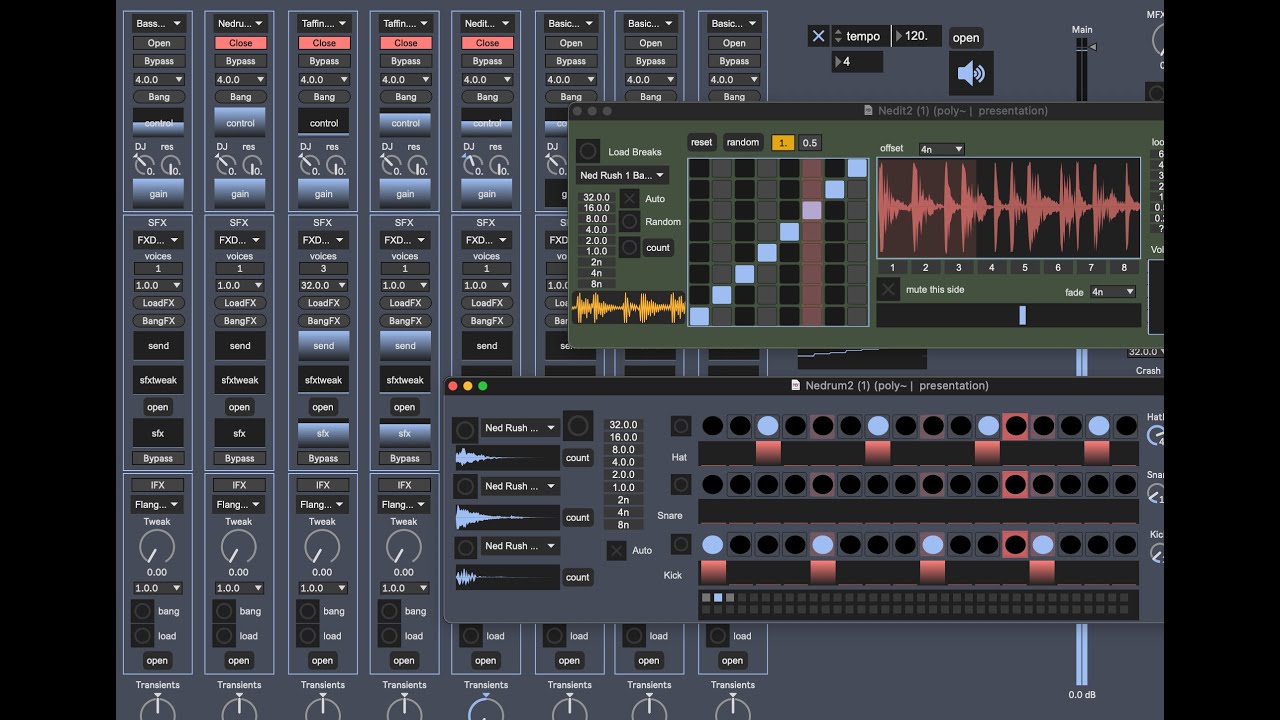 Ned Rush Live - Host 7 #maxmsp #electronicmusic #idm #hiphop #breakcore #techno #ambientmusic