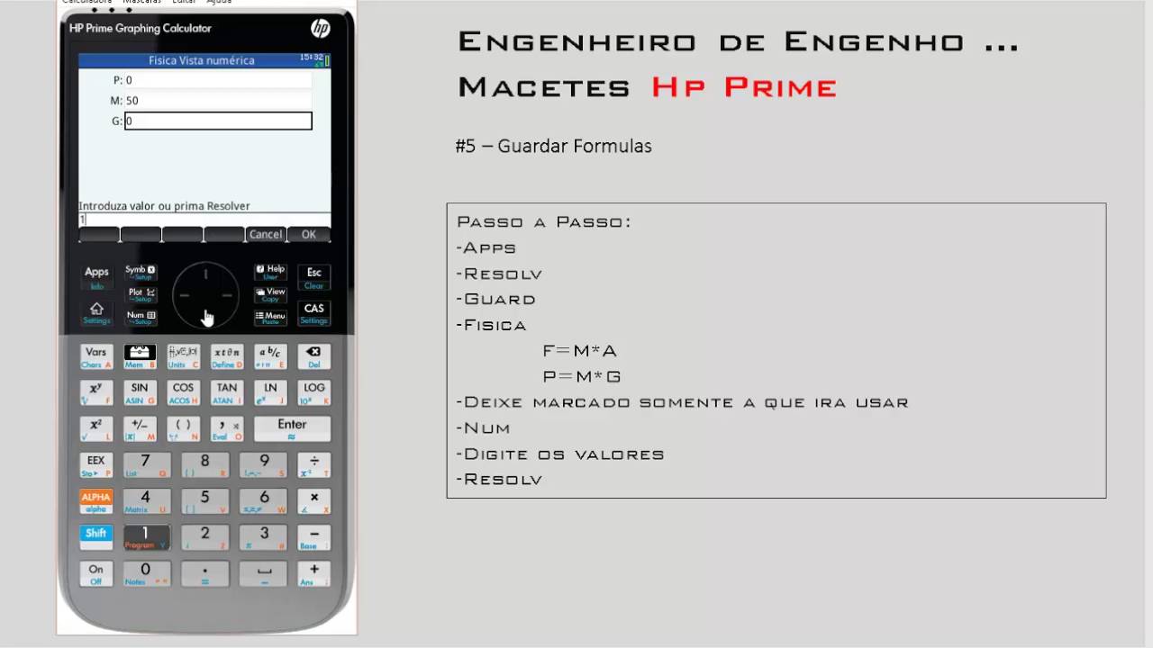 #5 Guardar Formulas Hp Prime