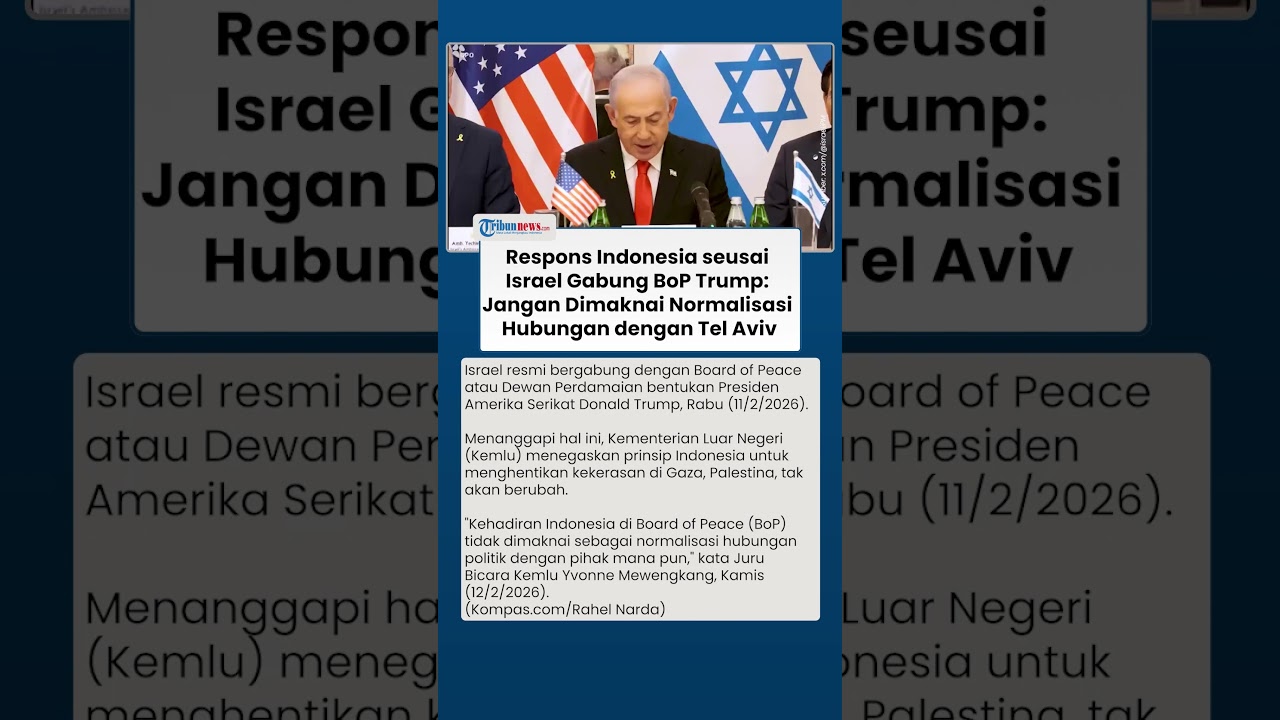 Israel Resmi Gabung Dewan Perdamaian Trump, Kemlu RI: Jangan Dimaknai Normalisasi dengan Tel Aviv