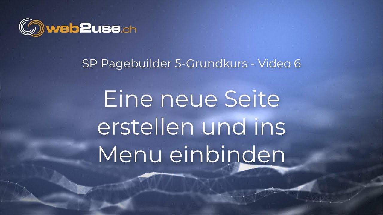 SP Pagebuilder 5 - Tutorial Nr. 6: Seite erstellen und ins Menu einbinden
