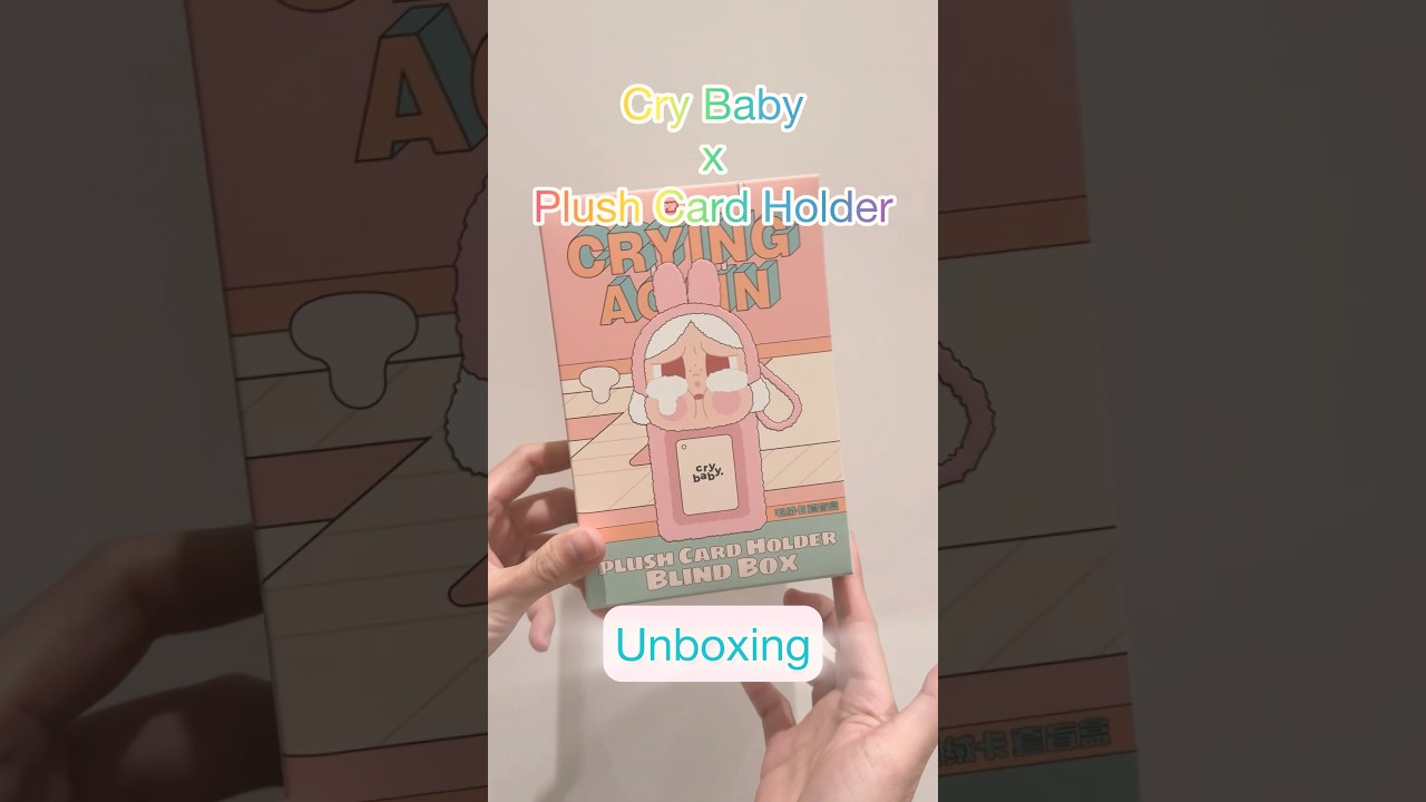 Unboxing Crybaby plush card holder blind box Cry again?! 😭 #popmart #unboxing #blindbox #crybaby
