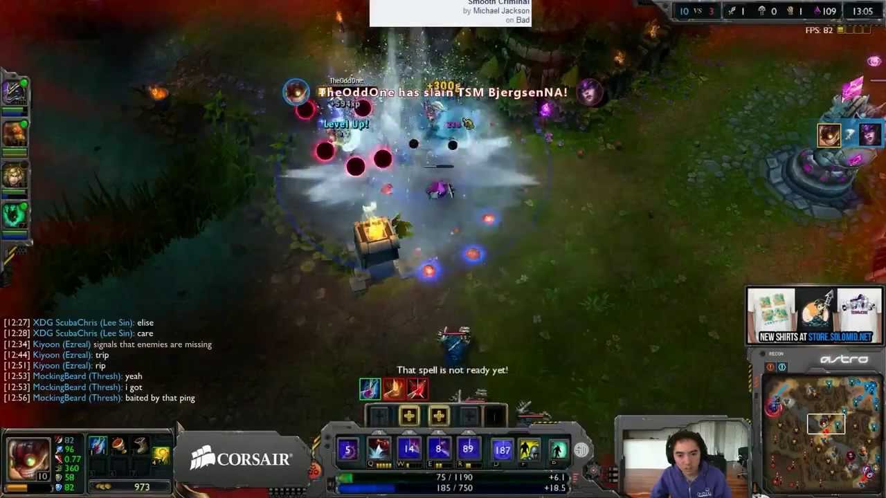 TSM TheOddOne vs TSM Bjergsen 1v1 - League of Legends