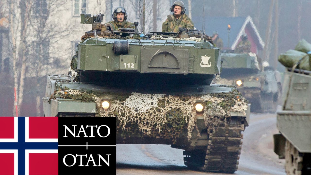 Норвежская армия, НАТО. Мощные танки Leopard 2A4 и бронемашины на учениях в Норвегии.