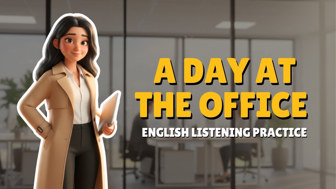 [B1] A Day at the Office | Daily Work Routine | English Listening Practice