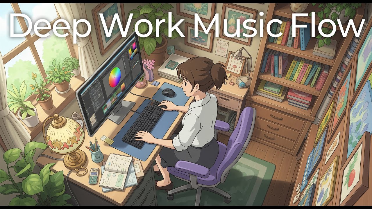 Deep Work Music Flow - Relaxing music for your working 1 hr (내 시간은 소중하니까! 업무와 공부에 집중할 수 있는 편안한 음악)