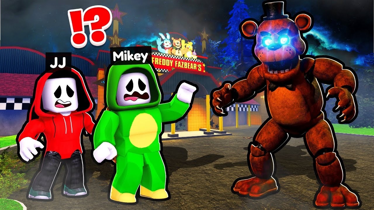 JJ and Mikey Escaped FREDDY'S PIZZERIA ! Maizen Roblox