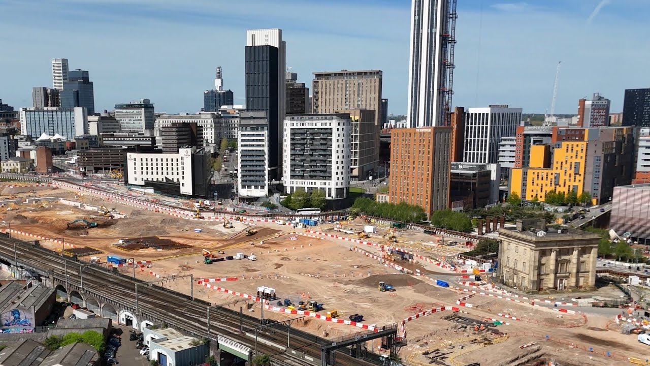 HS2 Birmingham Curzon Street area April 2025