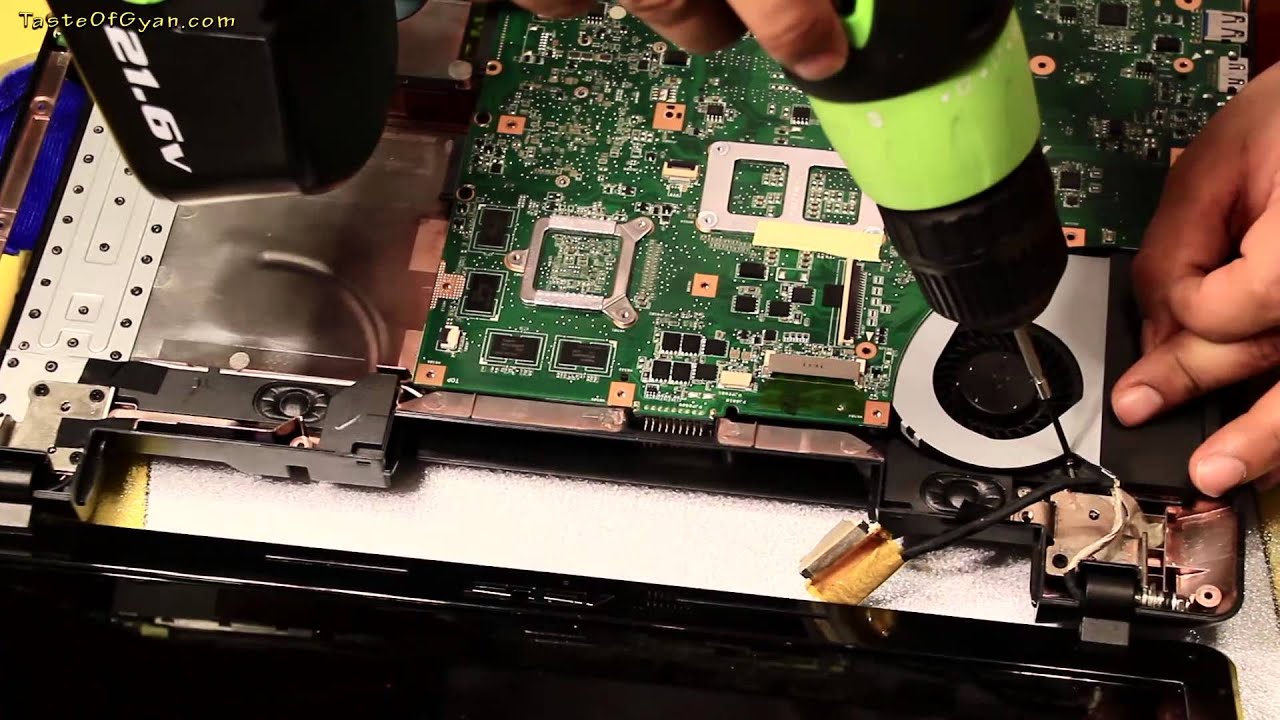 ASUS Laptop K53SV / X53S Power (DC) Connector Repair, Disassemble / Assemble Quick Demonstration