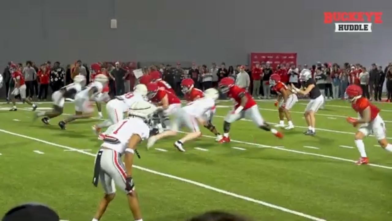 Buckeyes throw it around at Ohio State Student Appreciation Practice