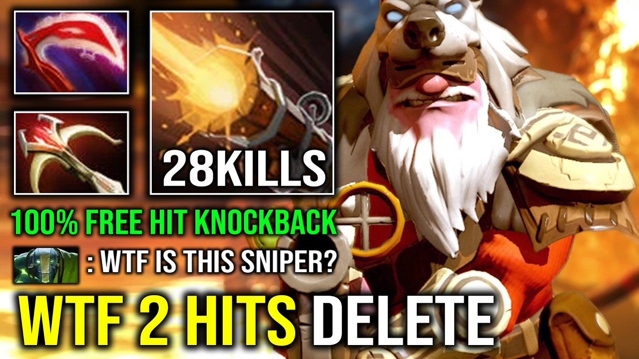 WTF 2 HITS DELETE HERO 100% Max Desolator Longest Range Knockback Sniper Vs Hard Counter Dota 2