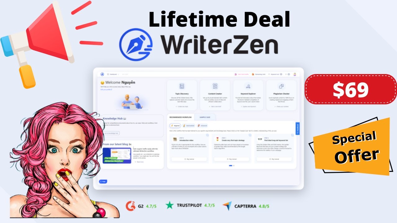 WriterZen Lifetime Deal @ $69 on Appsumo- Best alternative to Ahrefs - writerzen coupon code