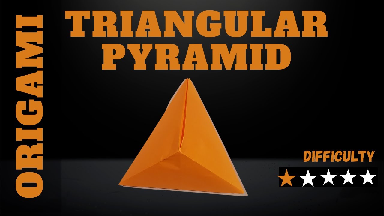 Origami Triangular Pyramid! - Difficulty: 1/5 (8.5 Inch x 11 Inch Paper Needed)