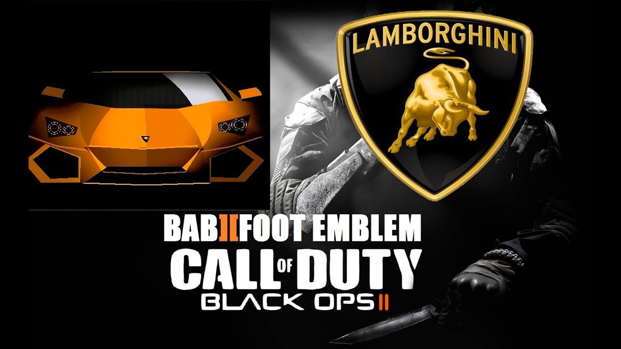 COD Black Ops 2 Emblem Tutorial  - Lamborghini Aventador LP700