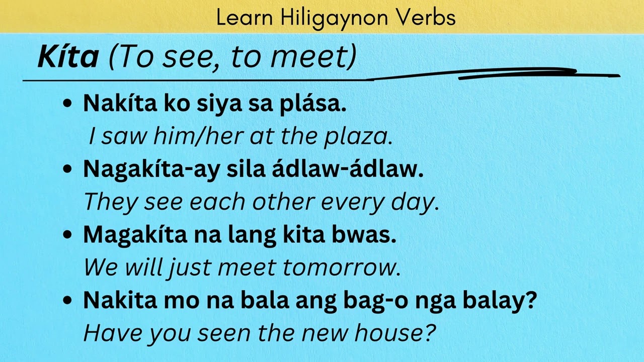 Kíta (To see, to meet).mp4 | LEARN TAGALOG