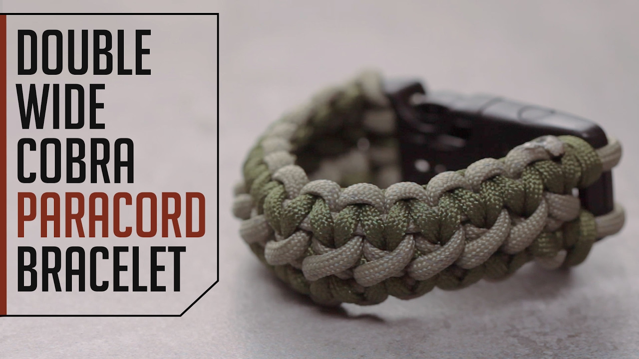 Double Wide Cobra Paracord Bracelet Tutorial