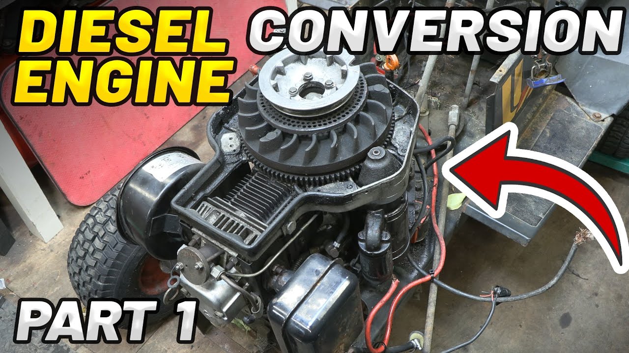 SINGLE CYLINDER DIESEL RIDE ON MOWER CONVERSION - Part 1