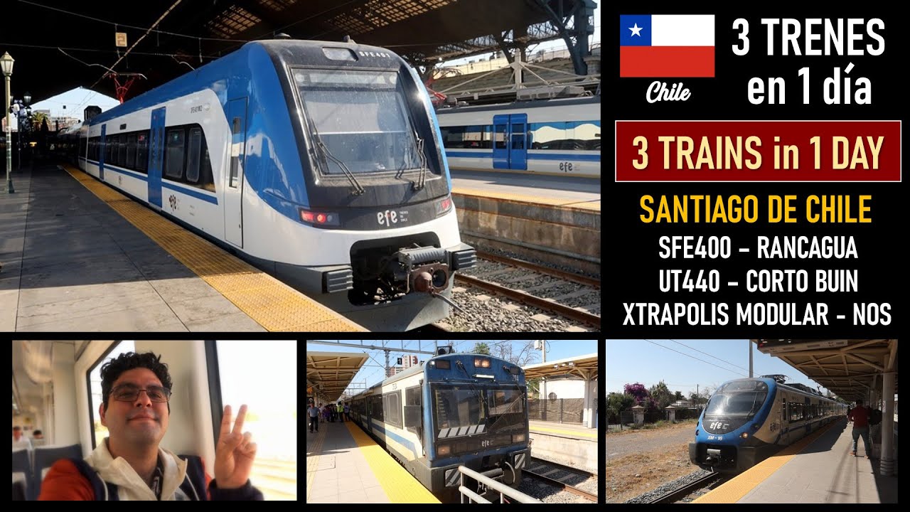 Путешествовал на этих ПОЕЗДАХ САНТЬЯГО ДЕ ЧИЛИ | SFE400 / UT400R / XM | Ando en Tren