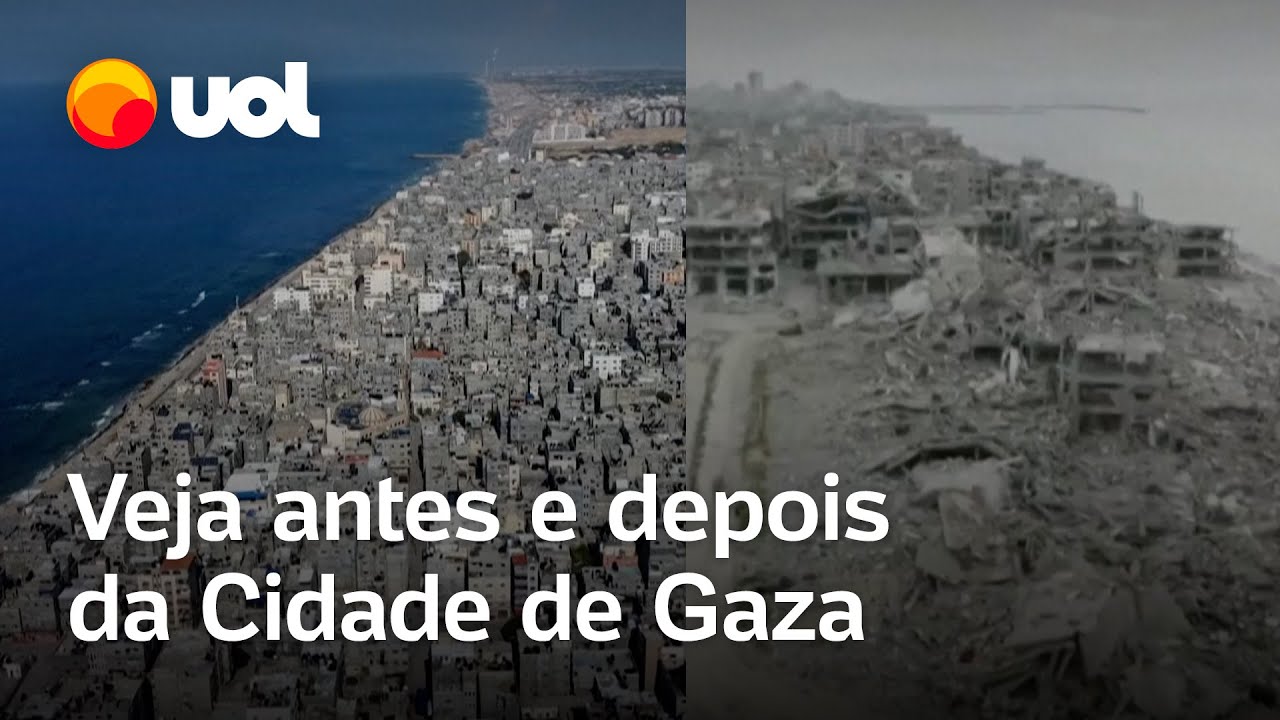 Ofensiva de Israel contra Cidade de Gaza: Imagens aéreas mostram antes e depois da guerra