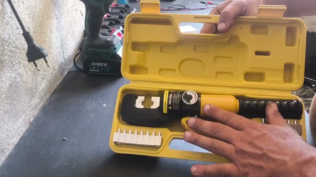 Alicate hidráulico de prensar terminal elétrico de   baterias e carregadores de empilhadeiras e etc.