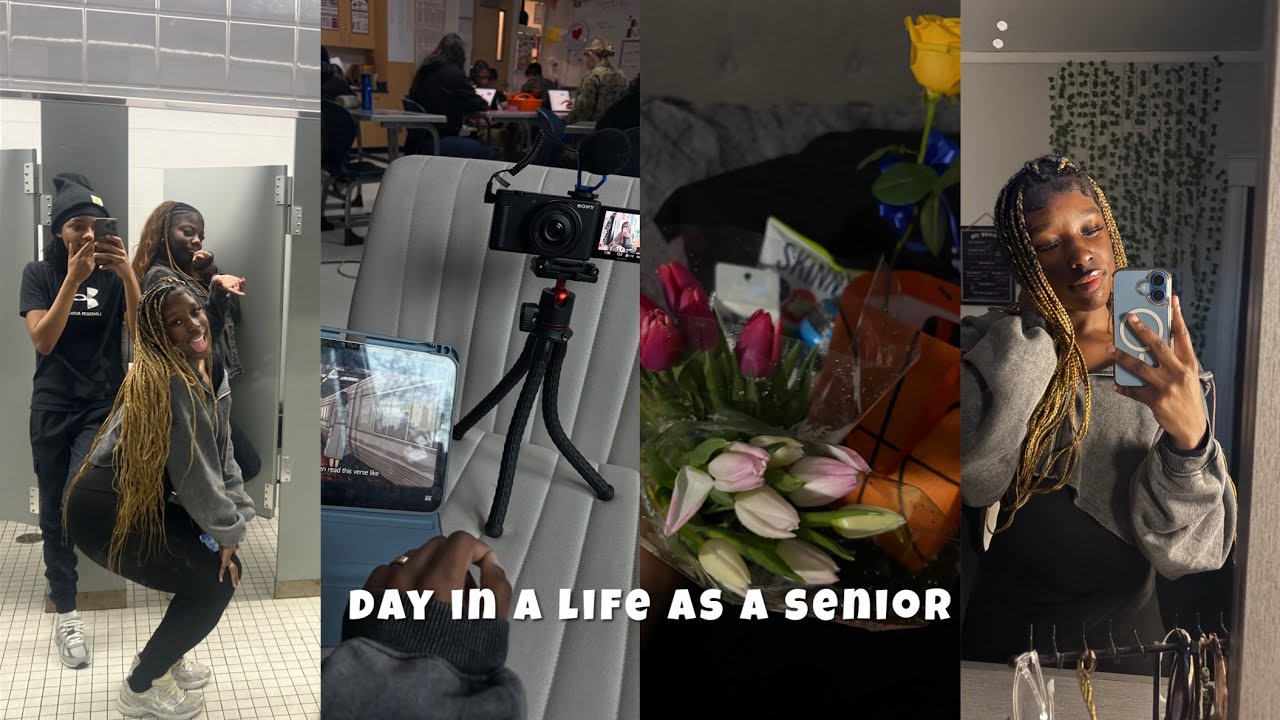 6AM-9PM day in a life as a SENIOR IN HIGHSCHOOL 💌 (grwm + art class + senior night + gifts & more!)
