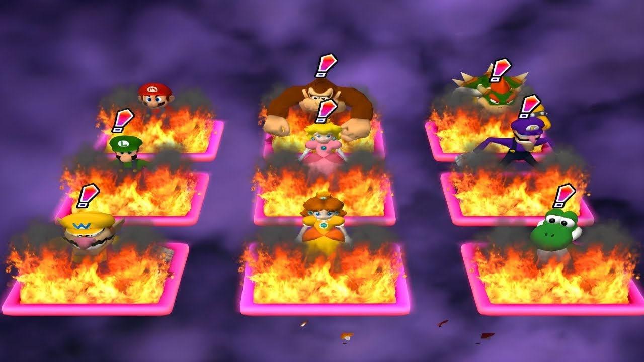 マリオパーティ4 ミニゲーム🎮 ワリオとワルイージが大暴れ！灼熱ステージで勝つのは誰？