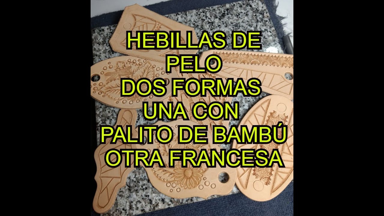 COMO HACER DOS FORMAS DE HEBILLAS  DE PELO, CUERO REPUJADO
