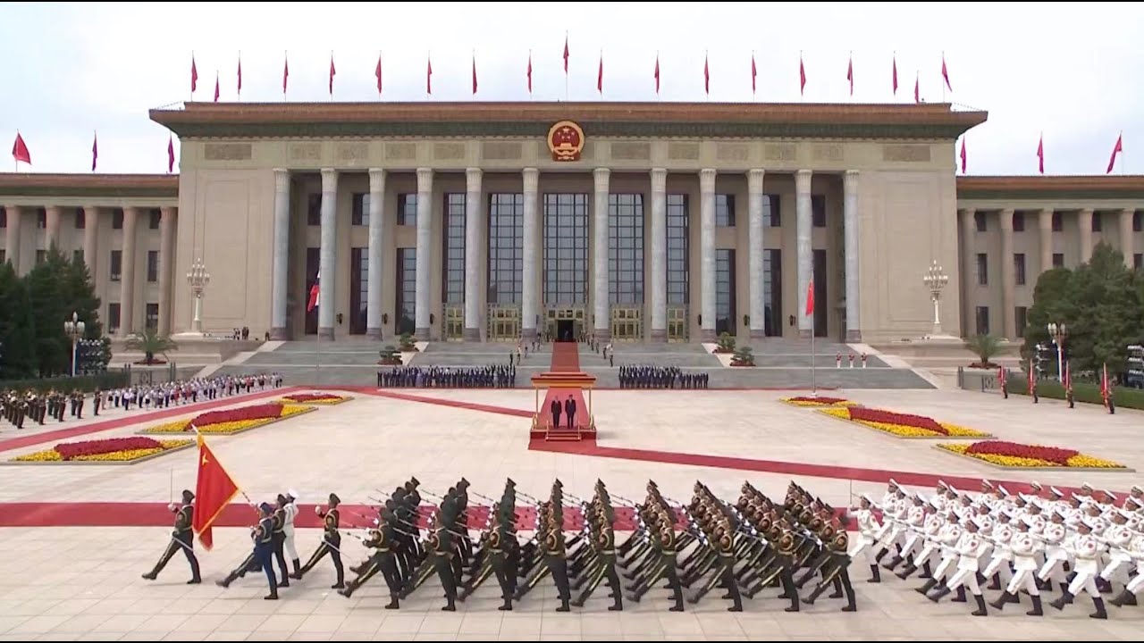 Chinese President Xi Jinping holds welcome ceremony for Russian President Vladimir Putin