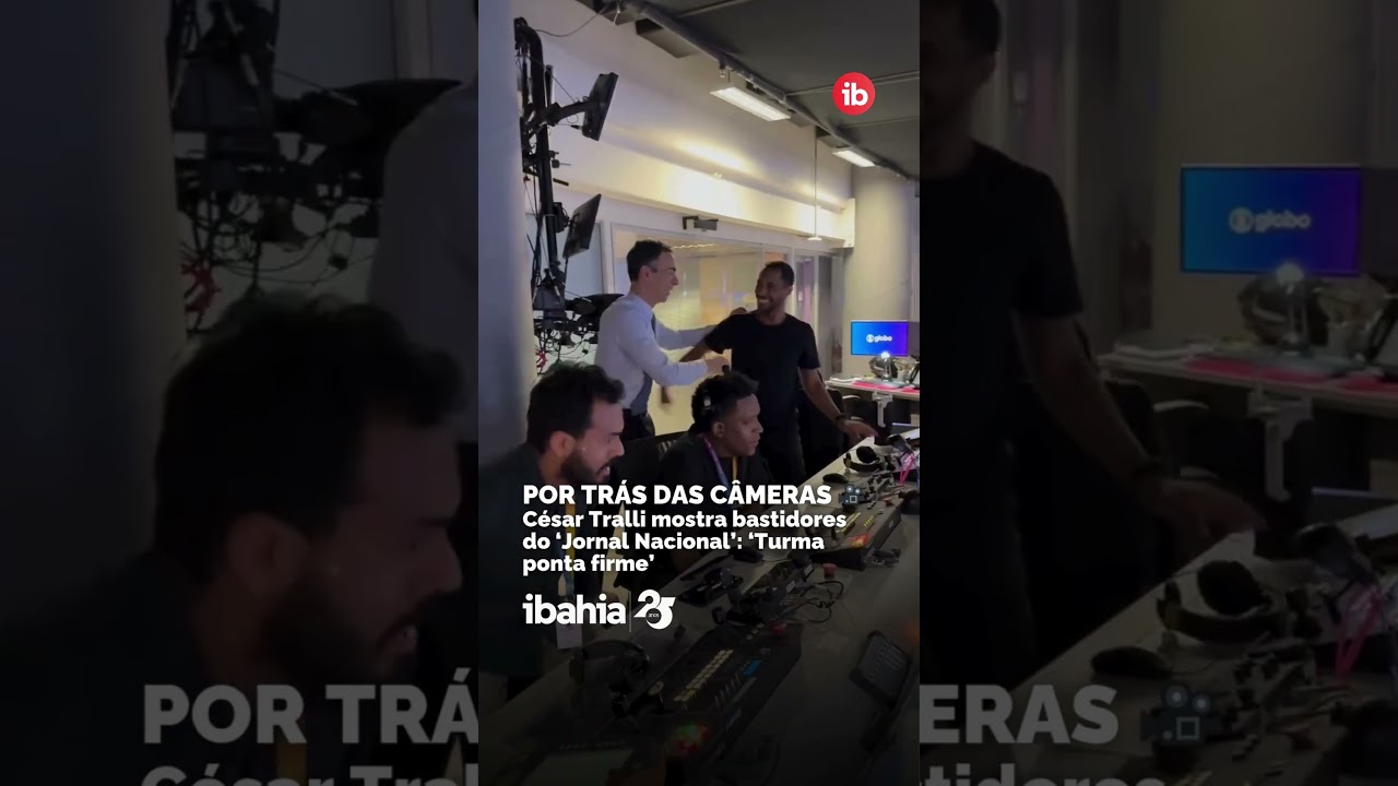 C&eacute;sar Tralli mostra bastidores do &lsquo;Jornal Nacional&rsquo;: &lsquo;Turma ponta firme&rsquo;