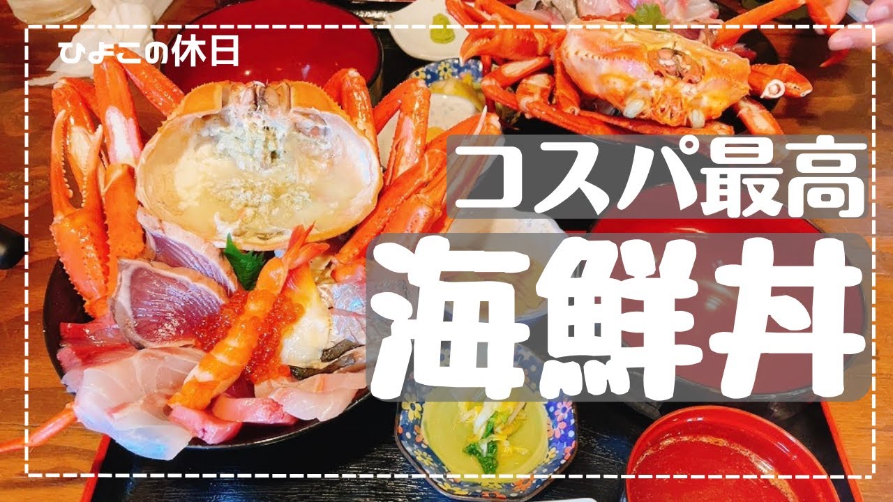 【お泊り旅Vlog】鳥取県境港にある海月丸へ。赤字覚悟の海鮮丼を爆食！カニがドカンとのってます。その後水木しげるロードで妖怪たちにご挨拶してから、兵庫県の湯村温泉にお泊りしています。