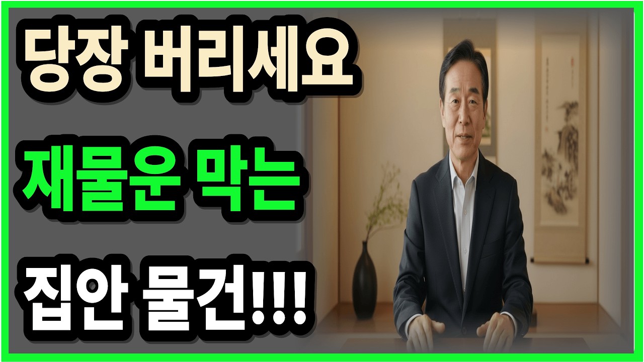 이 물건 하나가 평생 모은 돈을 새게 합니다  말년 재물운이 막히는 집의 공통점#시니어재물운#말년풍수#노년재테크#집정리#70대재물운#말년준비#집의기운#풍수인테리어#노후자금#생활풍수