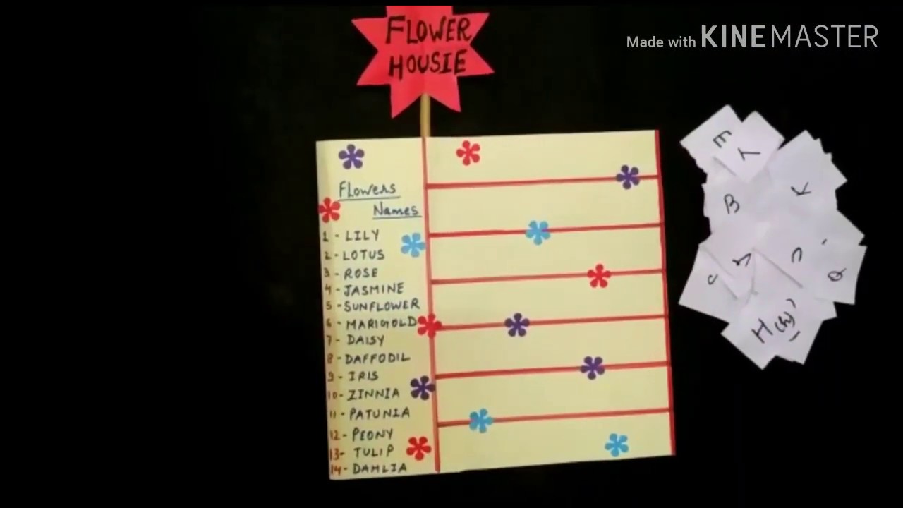 Flower housie ticket | unique housie ticket for kitty party | tambola ticket for summers theme