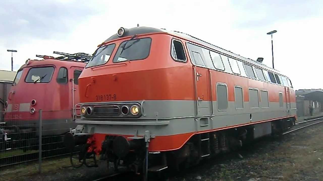 218 137 Soundcheck (City-Bahn-Lackierung, TB 11) Motorstart und Fahrstufen durchschalten