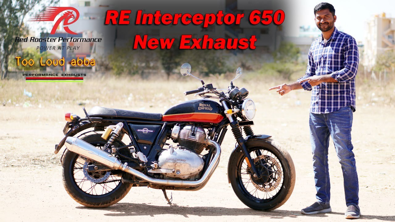 Red Rooster Exhaust for RE Interceptor 650 in telugu | TechTravelTelugu