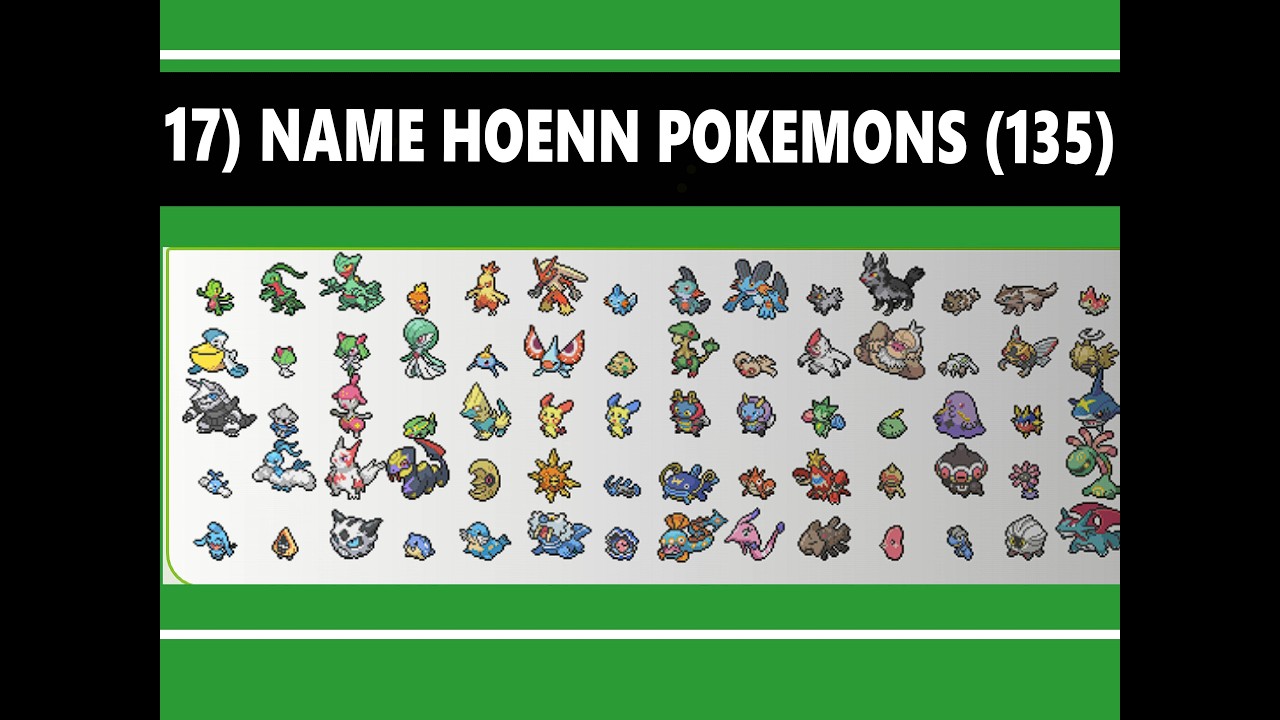(Day 17) Naming all 135 Hoenn Pokemon... beat my score...