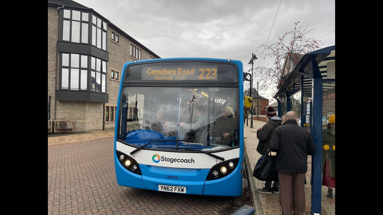 223 Stagecoach Bus - Wombwell Pearson Crescent to Newhill (Full Route)