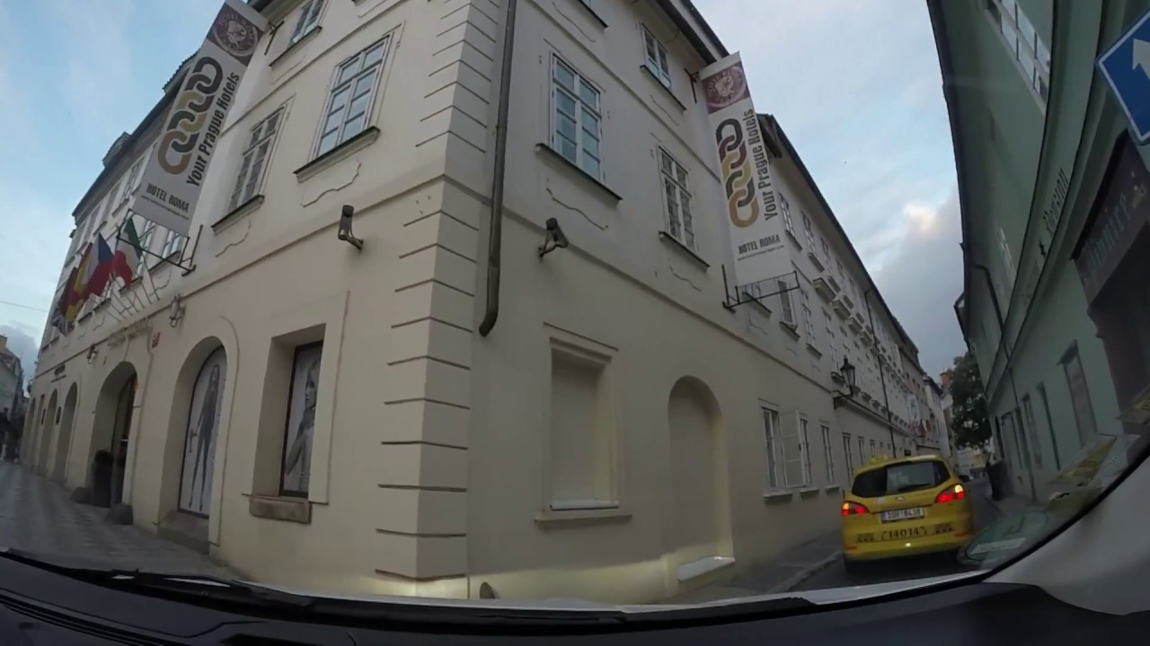 Narrow Street Driving in Prague, Czech Republic - GoPro Road Video