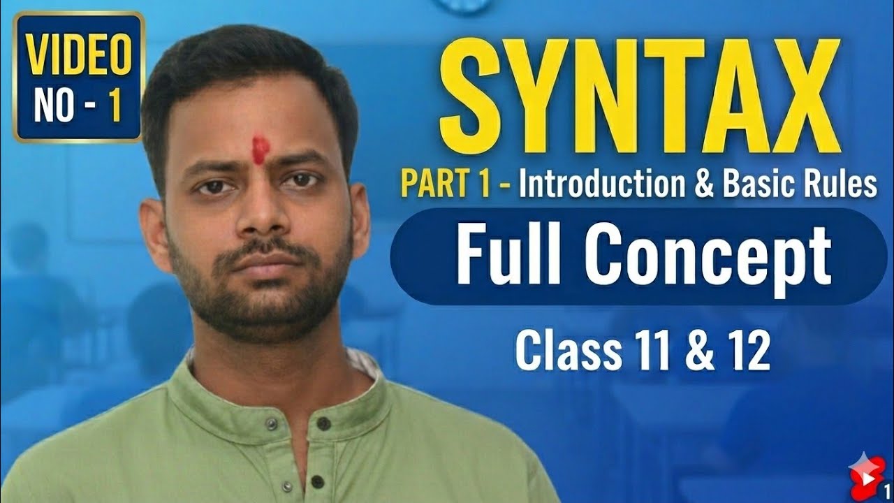Syntax in English Grammar Class 12 | Sentence Structure Rules & Examples 