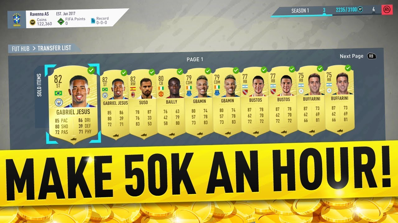 FIFA 20 -  HOW TO MAKE 50K COINS AN HOUR!!!